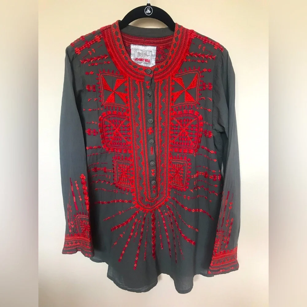 🎉HOST PICK🎉 Johnny Was Biya Button Front Gauze Tunic - Picture 1 of 6